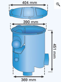 VF1 Combi Filter dimensions - side view