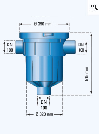 Retention Filter dimensions  1000630 side view