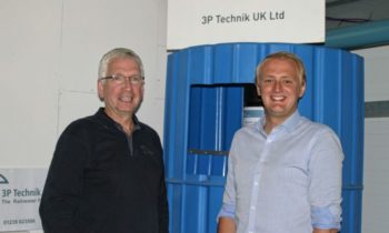 Dr Glyn Hyett (left) with Ben Lake MP at 3P Technik UK
