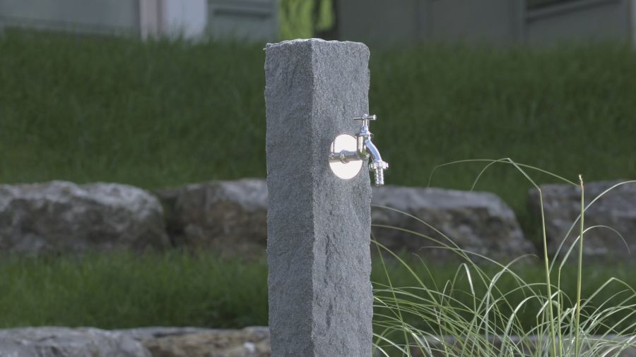 Natural Dark Granite Stone Effect watering post
