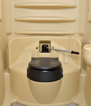 3P Technik Sani Solar Toilet - Inside - Lid Closed - Flushed